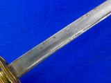 Antique pre WW1 France French 19 Century Navy Naval Officer's Sword w/ Scabbard