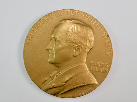 US President Harry Truman Bronze Table Medal