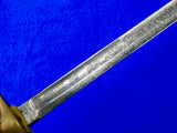 US Spanish American War German Made Medical Doctor Engraved Sword w/ Scabbard