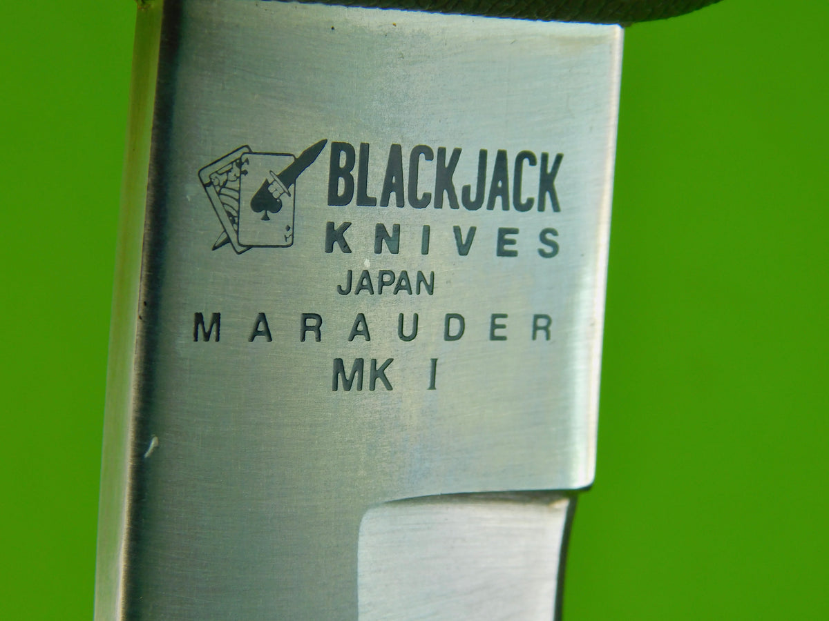 BlackJack Marauder Japan Made MK1 Rare Green Handle Fighting Knife w