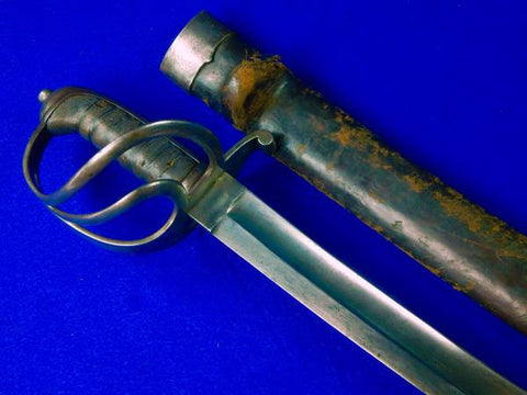 British English India Indian Antique WW1 Cavalry Sword w/ Scabbard