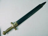 French France Antique Old 19 Century Artillery Sword w/ Scabbard Matching #