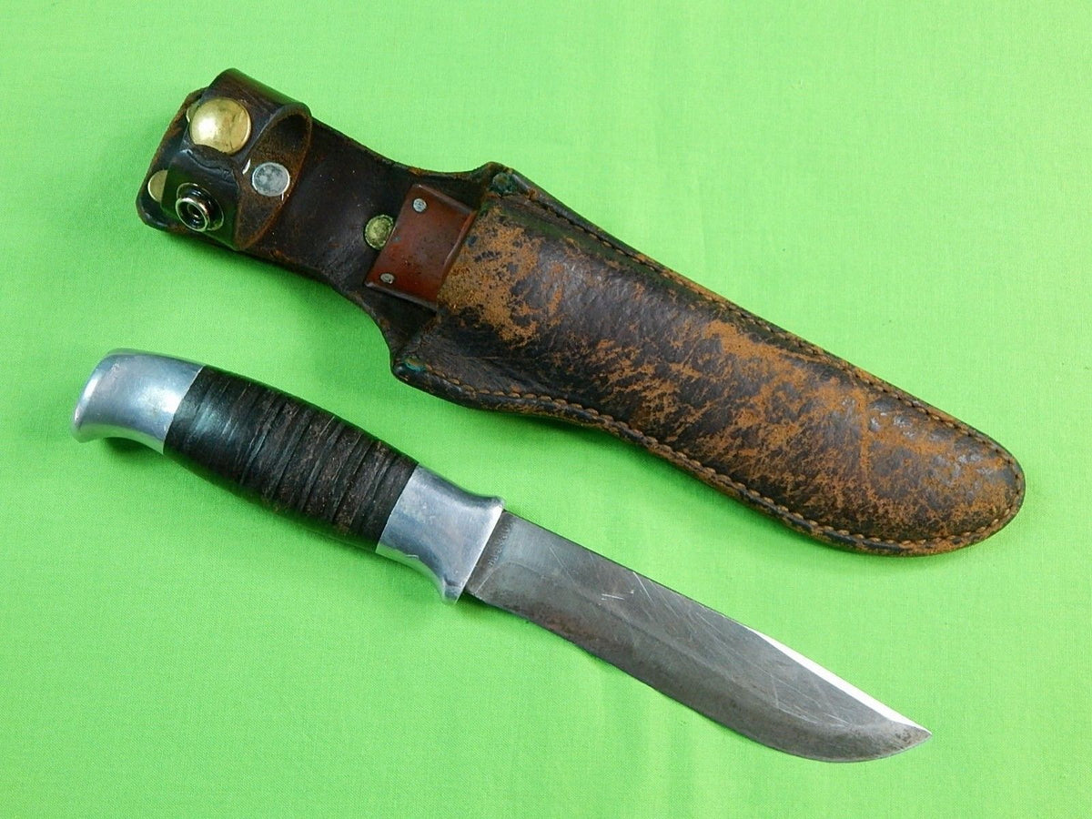 Vintage Custom Hand Made MORSETH Brusletto Norway Knife & Sheath 