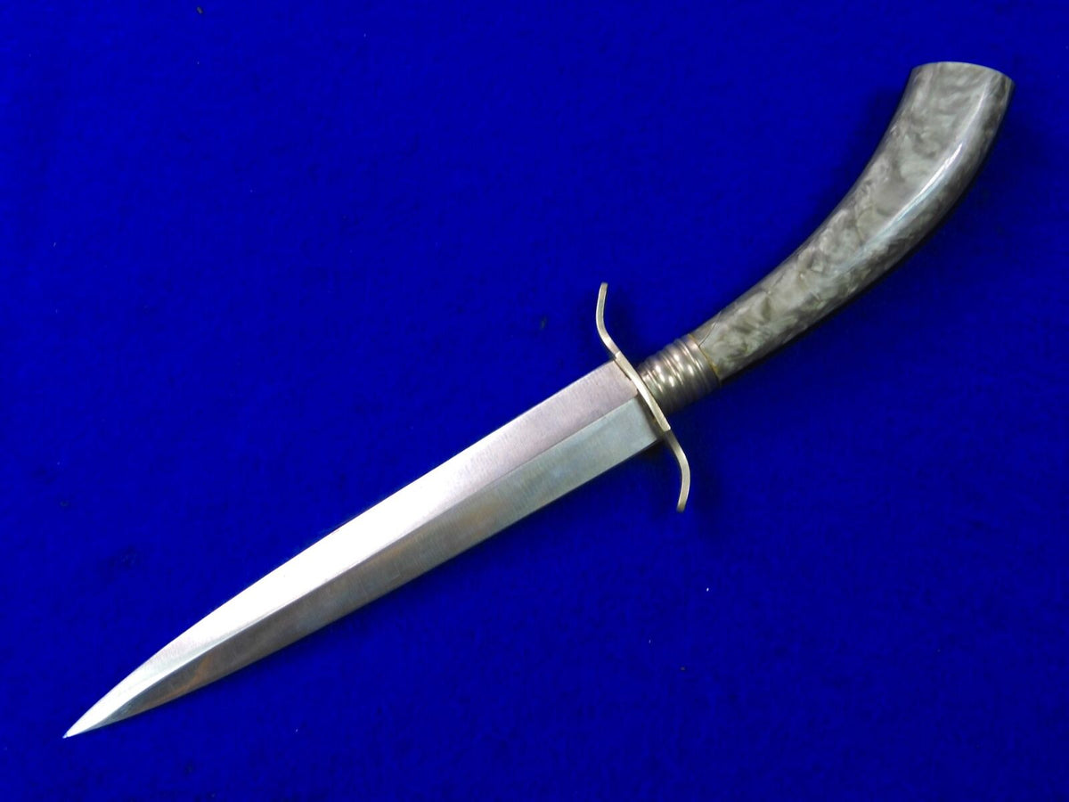 Vintage German Germany Solingen Navy Motif Engraved Dagger Knife w