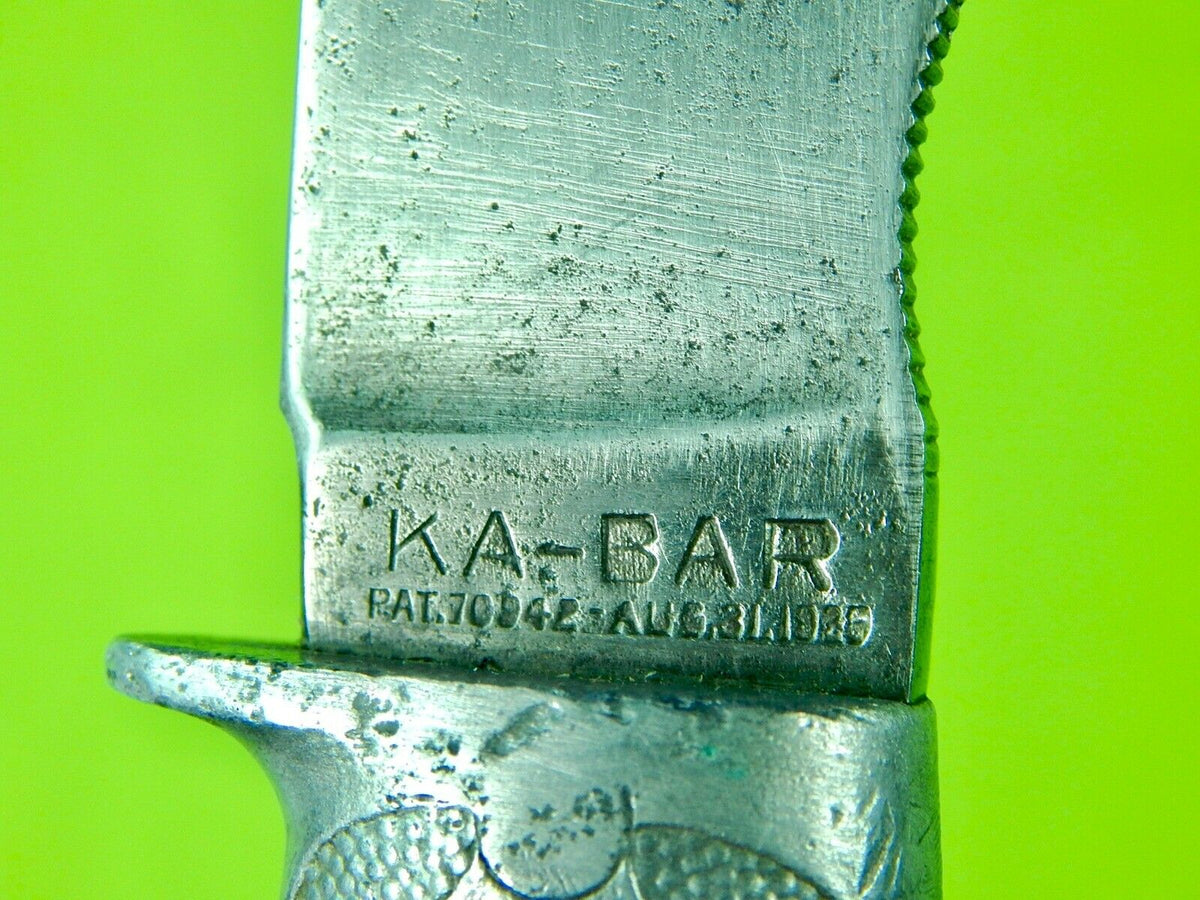 RARE US Early KABAR Union Cutlery OLEAN N.Y. Pat. AUG. 31 1925 Surviv