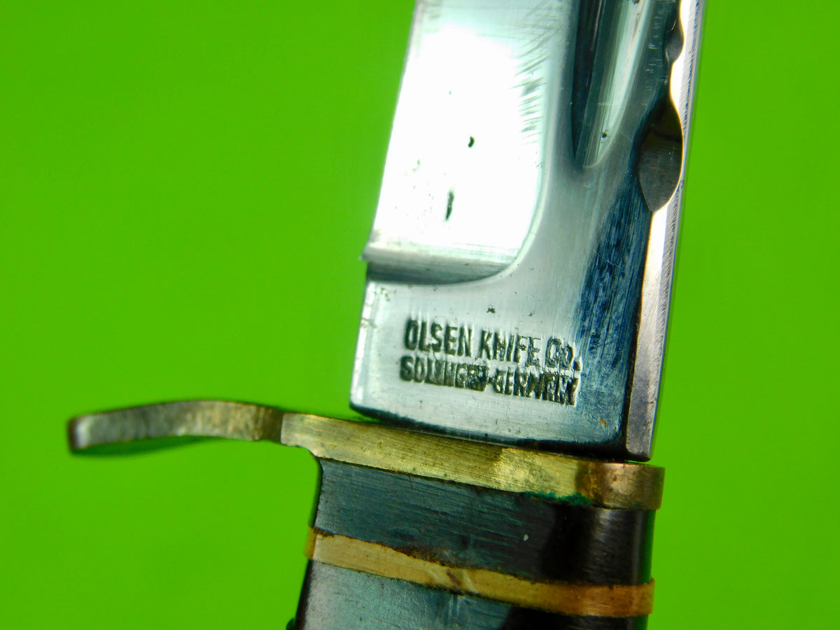 Vintage German Germany Solingen Olsen Small Hunting Knife w/ Sheath