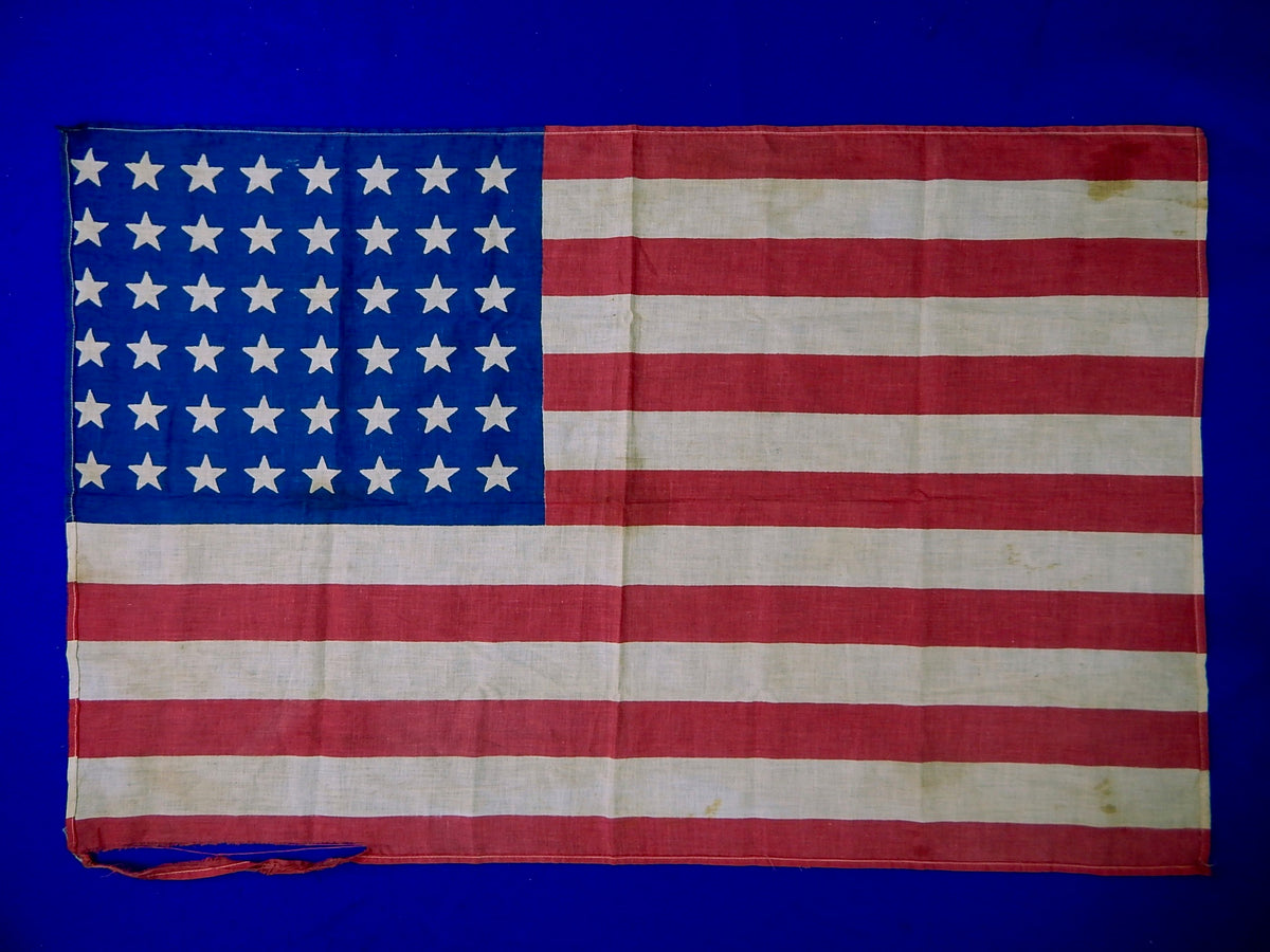 Vintage US USA American 48 Stars Flag Banner – ANTIQUE & MILITARY
