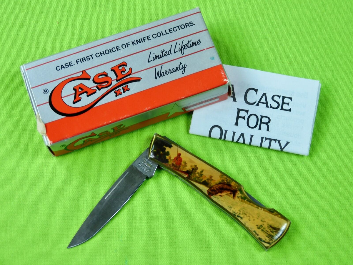 Vintage US Case XX Bass Scene 059L SS Folding Pocket Knife w/ Box 