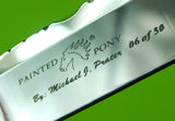 2008 Buck 110 Michael Prater Painted Pony #6 Red Thunder Lockback Folding Knife