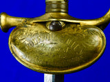 Antique 19C US Model 1860 Presentation Engraved 1877 Dated Sword w/scabbard