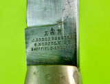 Antique British English Joseph Rodgers & Sons Sheffield Bowie Hunting Knife