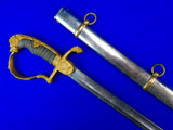 Antique German Germany WW1 Grosser Size Lion Head Artillery Engraved Sword