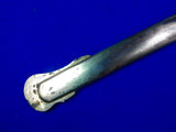 Antique German Germany WW1 Grosser Size Lion Head Artillery Engraved Sword