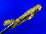 Antique German Germany WW1 Grosser Size Lion Head Artillery Engraved Sword