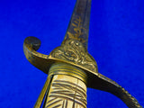 Antique US Civil War Engraved Eagle Head Officer's Sword w/ Scabbard