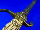 Antique US Civil War Engraved Eagle Head Officer's Sword w/ Scabbard