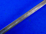 Antique US Civil War Engraved Eagle Head Officer's Sword w/ Scabbard