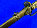 Antique US Civil War Engraved Eagle Head Officer's Sword w/ Scabbard