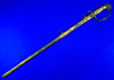 Antique US Civil War Engraved Eagle Head Officer's Sword w/ Scabbard