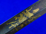 Antique US Civil War Engraved Eagle Head Officer's Sword w/ Scabbard