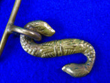 Antique Old US Civil War 19 Century Snake Belt Buckle