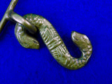 Antique Old US Civil War 19 Century Snake Belt Buckle