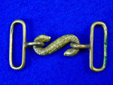 Antique Old US Civil War 19 Century Snake Belt Buckle