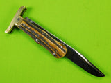 Vintage US United Hunting Fighting Stag Folding Knife