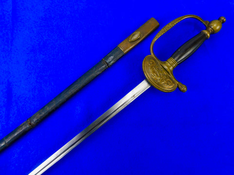 Finnish Dutch European Antique WW1 Officer's Sword w/ Scabbard