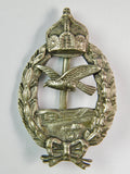 German Germany Antique WW1 Silver Naval Pilot Retired Service Prinzen Badge Pin