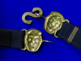 Antique Imperial Russian Russia WW1 Navy Naval Dagger Knife Belt & Hangers