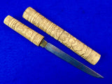 Japanese Japan Antique WW1 Carved Handle Tanto Fighting Knife Short Sword