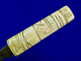 Japanese Japan Antique WW1 Carved Handle Tanto Fighting Knife Short Sword
