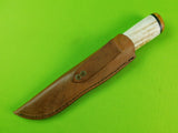 Vintage Morakniv Sweden Swedish Mora Large Stag Hunting Knife w/ Sheath