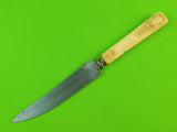 Old Landers Frary & Clark Aetna Works Bowie Carved Knife w/ custom Sheath Box