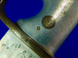 RARE Argentina WW1 German Made Matching # Short Sword Knife w/ Scabbard Frog