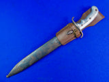 RARE Argentina WW1 German Made Matching # Short Sword Knife w/ Scabbard Frog