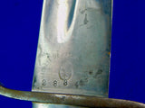 RARE Argentina WW1 German Made Matching # Short Sword Knife w/ Scabbard Frog
