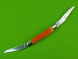 US 2008 Case XX Muskrat SS BROOKS & DUNN Persimmon Orange Folding Pocket Knife