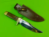 US Early 1970s Smith and Wesson Bowie Model 104 Hunting Fighting Knife w/ Sheath