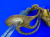 US Spanish American War Model 1872 Engraved Cavalry Sword w/ Scabbard Knot