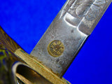 US Spanish American War Model 1872 Engraved Cavalry Sword w/ Scabbard Knot