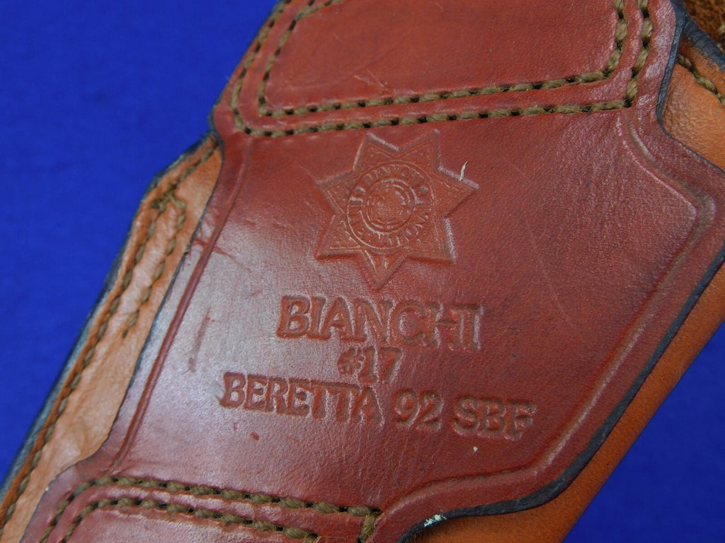 Vintage US Bianchi 17 Beretta Pistol Revolver Gun Leather Holster