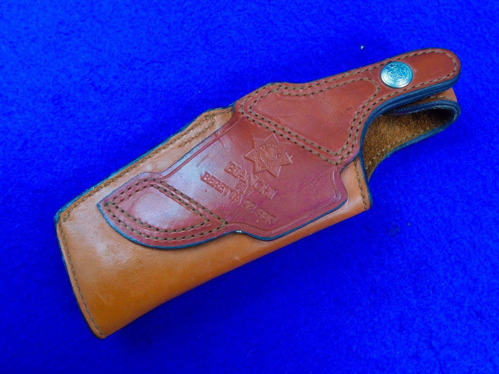 Vintage US Bianchi 17 Beretta Pistol Revolver Gun Leather Holster