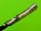 RESERVED FOR JJ ,Vintage US Custom Handmade Braschler Martin Large Bowie Fighting Knife w/ Box