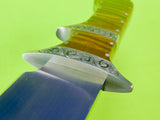 RESERVED FOR JJ ,Vintage US Custom Handmade Braschler Martin Large Bowie Fighting Knife w/ Box