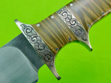 RESERVED FOR JJ ,Vintage US Custom Handmade Braschler Martin Large Bowie Fighting Knife w/ Box