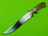RESERVED FOR JJ ,Vintage US Custom Handmade Braschler Martin Large Bowie Fighting Knife w/ Box