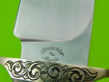 RESERVED FOR JJ ,Vintage US Custom Handmade Braschler Martin Large Bowie Fighting Knife w/ Box