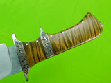 RESERVED FOR JJ ,Vintage US Custom Handmade Braschler Martin Large Bowie Fighting Knife w/ Box